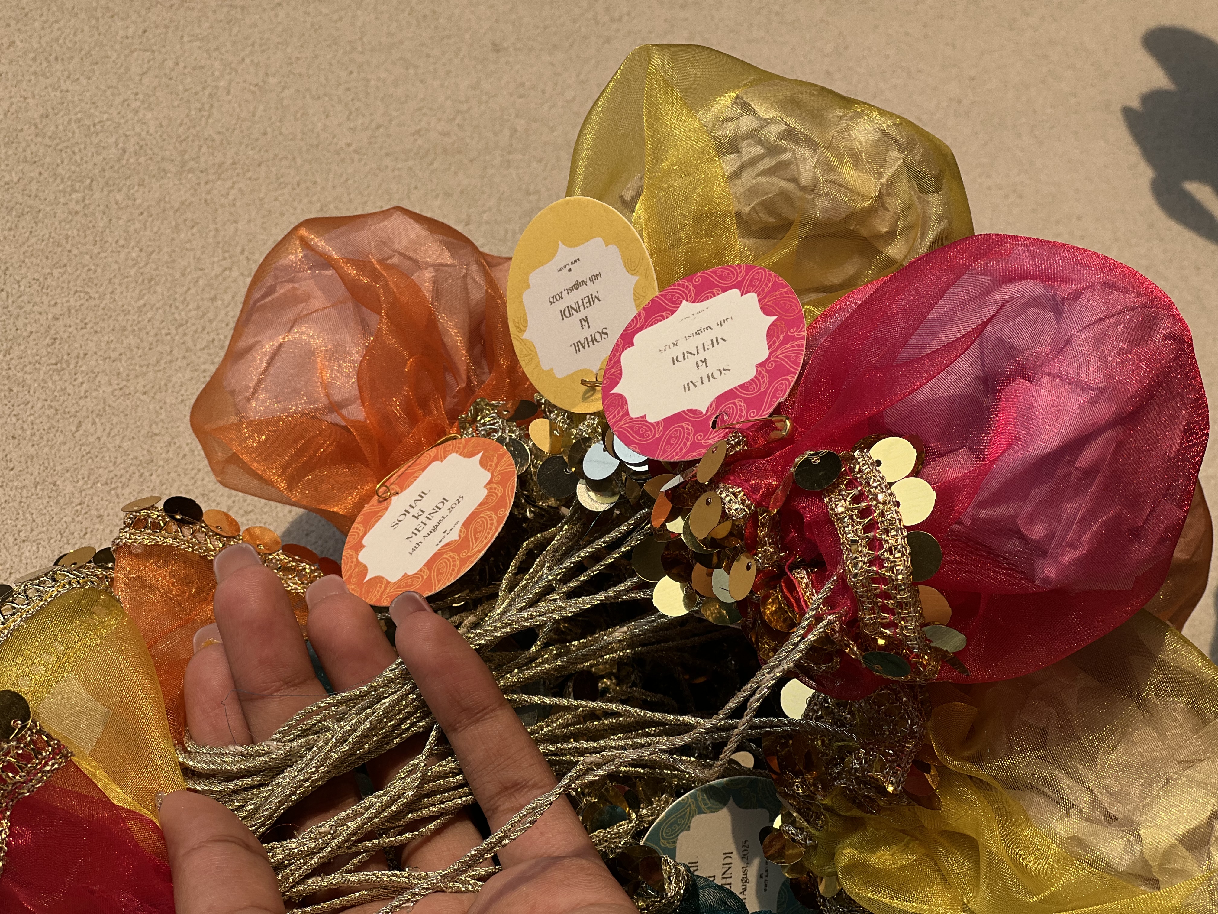 Sunset Organza Bid Potli